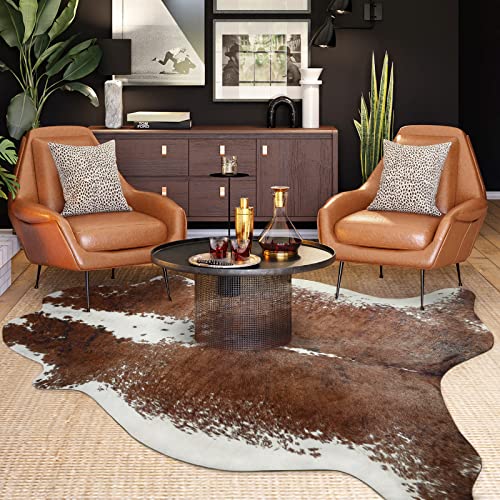 Tapis en cuir de vache synthétique pour déco occidentale de salon - 5