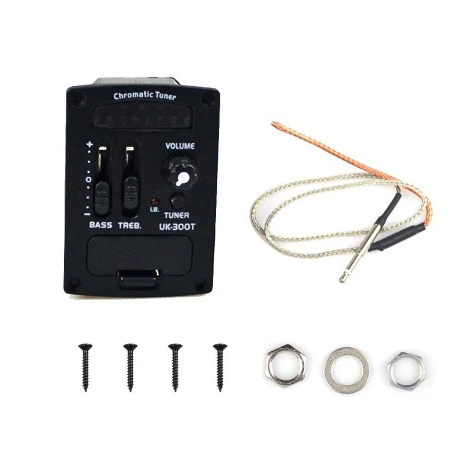 2-pasmowy Tuner Chromatyczny LED Soft Piezo Pickups EQ Equalizer Gitara Akustyczna Części Profesjonalne Akcesoria