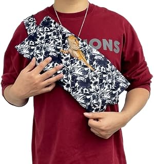 Tocwick Adjustable Bearded Dragon Carrier Leopard Gecko Sling Bag for Lizards Chameleons Hamster and Small Animal Reptile Pets Outdoor Travel Supplies