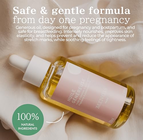 Image of MINOIS PARIS Pregnancy Body Oil - Organic Belly Oil for Stretch Marks Prevention & Removal - Firming Skin Therapy Oil for Pregnant Women - Made in France 3.38 fl oz