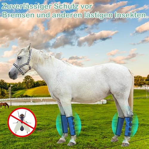Guêtres anti-mouches cheval légères et antidérapantes lot de 4 L