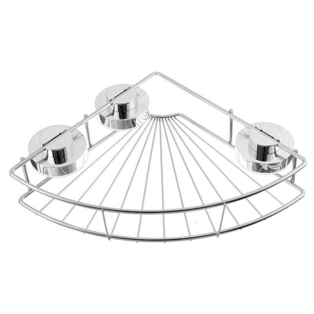 Adhesive Bathroom Shower Corner Shelf Shower Corner Caddy Stainless Steel Drill Free with Glue or Wall Mount with
