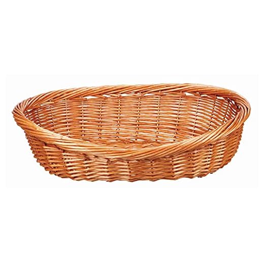 FEANDREA Hundebett, Hundekorb, Katzenbett, Donut, rund, Ø 55 cm, grau PGW55G 5 Trixie 28072 Weidenkorb, 60 cm