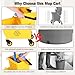 ETOYA 24L Commercial Mop Bucket with Side Press Wringer on Wheels,Yellow,Include Heavy Duty Industrial Mop for Restaurants, Schools, Hospitals, Warehouses & Janitorial Use