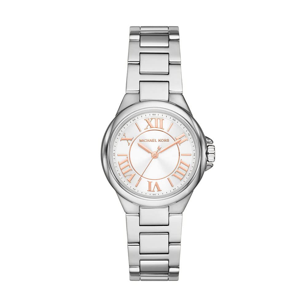 Michael KorsMichael Kors Camille Watch for Women, 33mm Quartz Chronograph Movement with Stainless Steel Strap