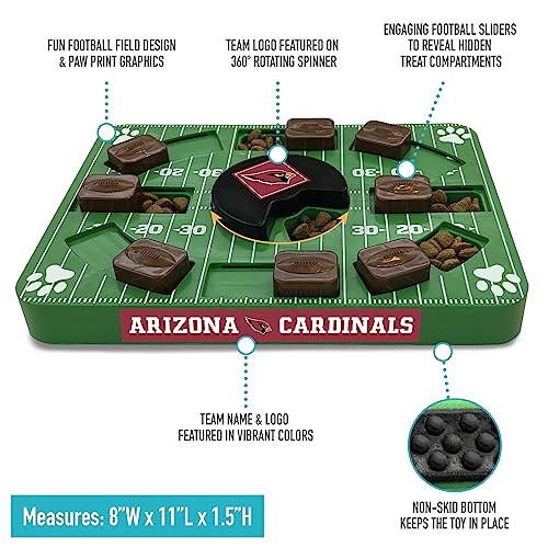 Image of Pets First NFL Arizona Cardinals Puzzle Toy for Dogs, Slow Feeder Board for Pets, Interactive Doggie Treat Toy