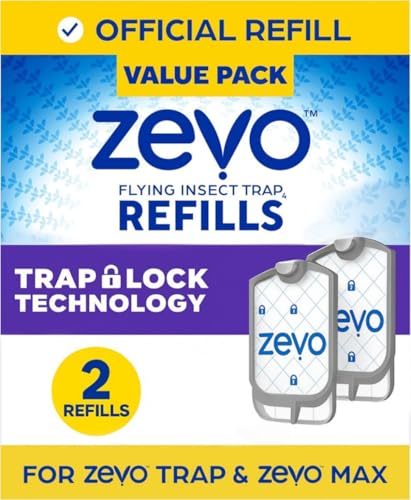 Image of Zevo Indoor Insect Trap Refills - 2-Pack Cartridges for Zevo Plug-in Devices - Catch Gnats, Fruit Flies & House Flies - Odorless, Mess-Free