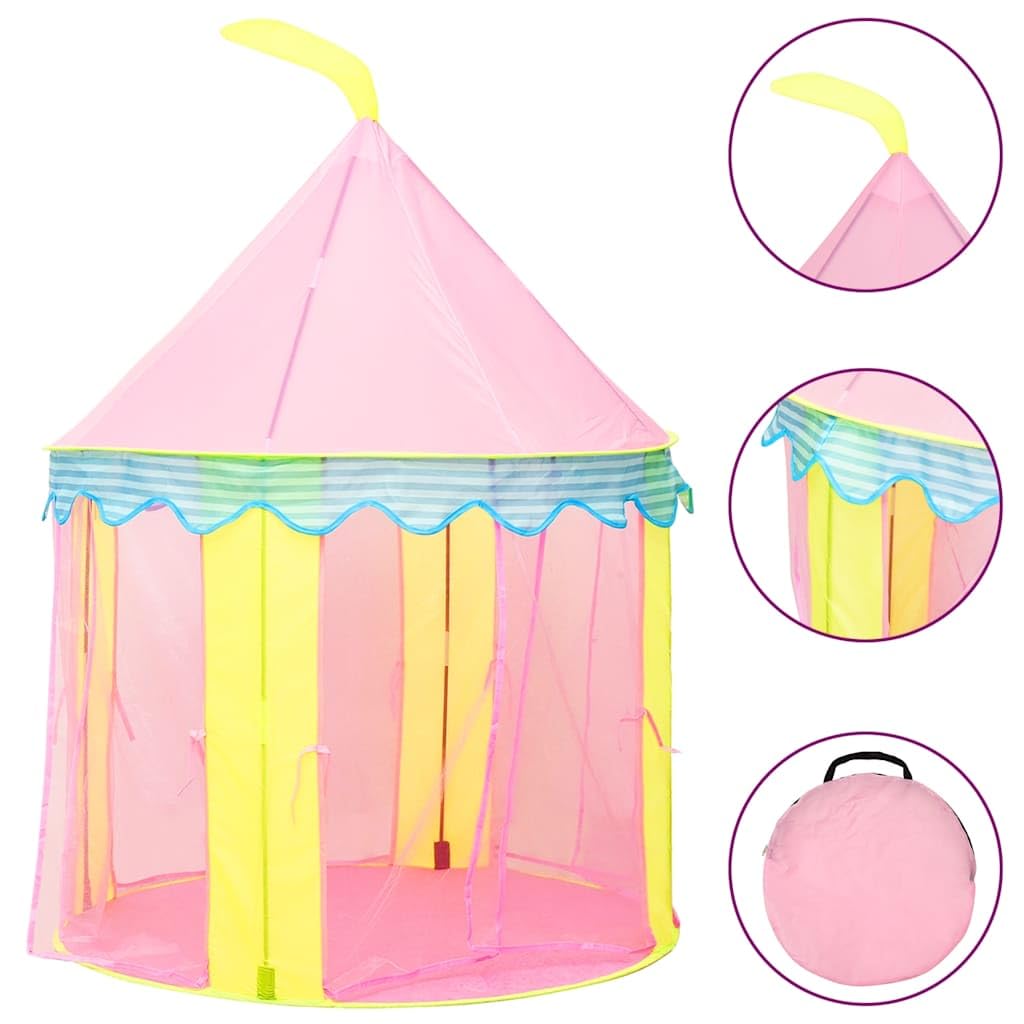 Genérico Tienda de Juegos para niños con 250 Bolas Rosa 100x100x127 cm,Juegos y Juguetes,Estructuras para Juegos al Aire Libre,Tiendas y túneles de Juego,Rosa,3107746