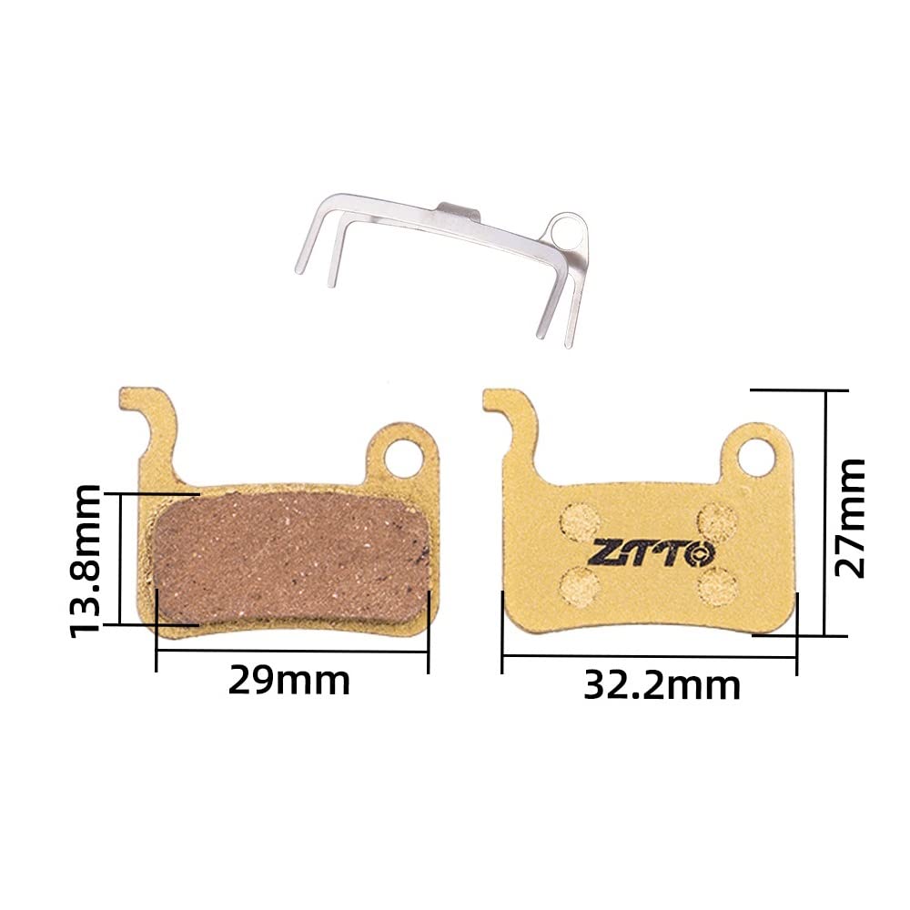 4 Pares de Resina/cerámica/Metal Completo Pastillas de Freno de Disco/Ajuste for Deore M595 M596 SLX M665 XT M775 / 776 XT/R M975 M966M965 Piezas de Bicicleta(4 Pairs Full Metal)