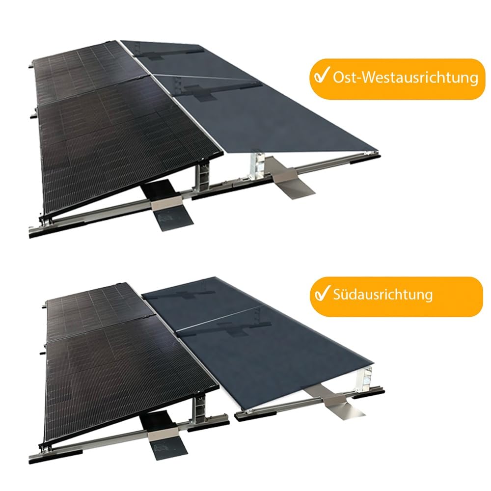Solar Halterung Flachdach Ballast Montageset Dach Befestigung für 4 Solarmodule - 0% MwSt.