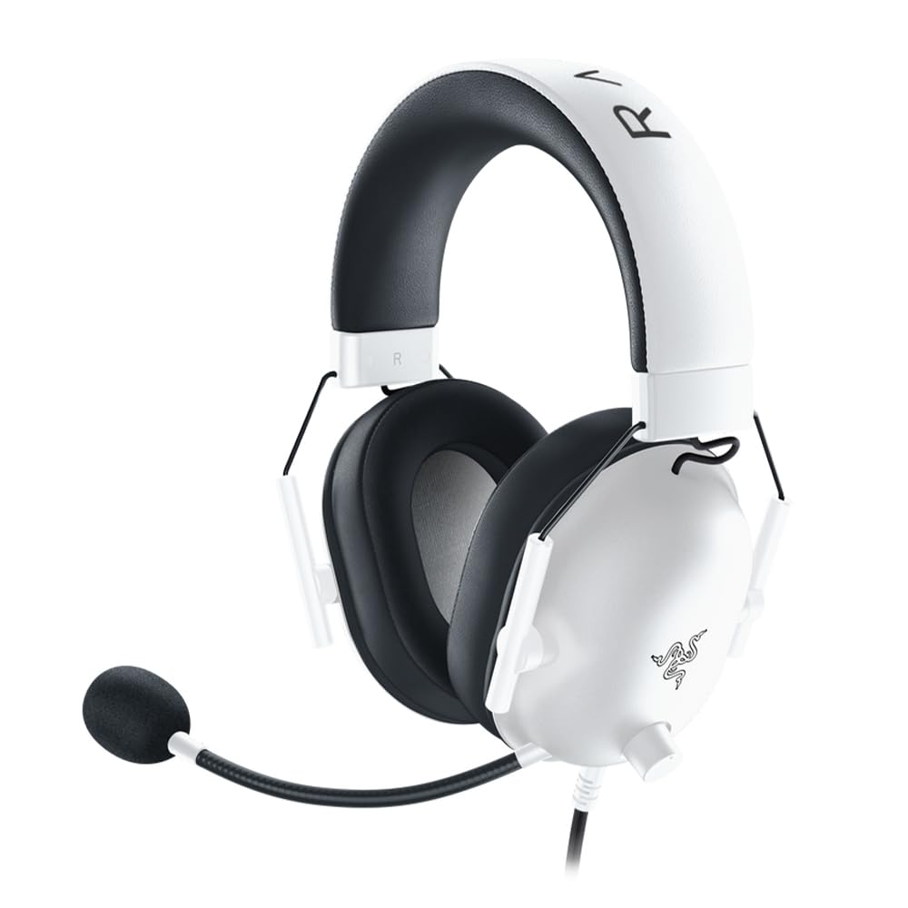 Headset Razer Blackshark V2 X Com Fio Mercury Branco