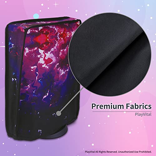Image of PlayVital Dust Cover for ps5, Soft Neat Lining Dust Guard Anti Scratch Waterproof Cover Sleeve for ps5 Console Digital Edition & Disc Edition - Surreal Lava