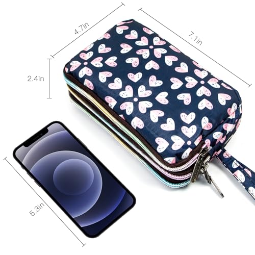 Image of BIAOTIE Large Capacity Wristlet Wallet - Women Printed Nylon Waterproof Handbag Clutch Purse