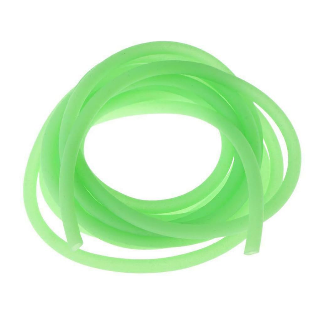 Gaine lumineuse en silicone anti-rig de 2 m pour fil de pêche en haute mer Vert