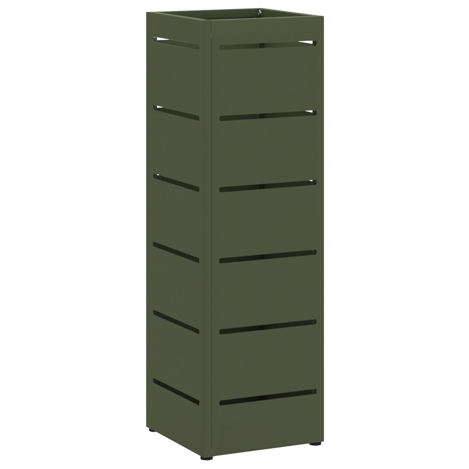vidaXL Umbrella Stand Olive Green Metal Medium Umbrella Stand