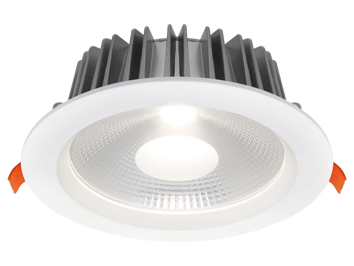 Long Life Lamp Company 30w Round Recessed LED Down Light Cool White 4000k AC100-240v PL, Metal Halide Replacement CDL30W4K