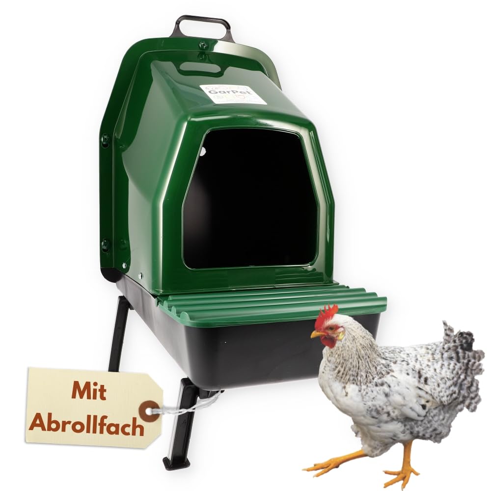 Legenester für Hühner mit Füßen Legenest Kunststoff Abrollnest mit Eierbox Hühner Zubehör Hühnerstall Hühnernest Legebox Geflügel Nistkasten Kunststoffnest Freistehend