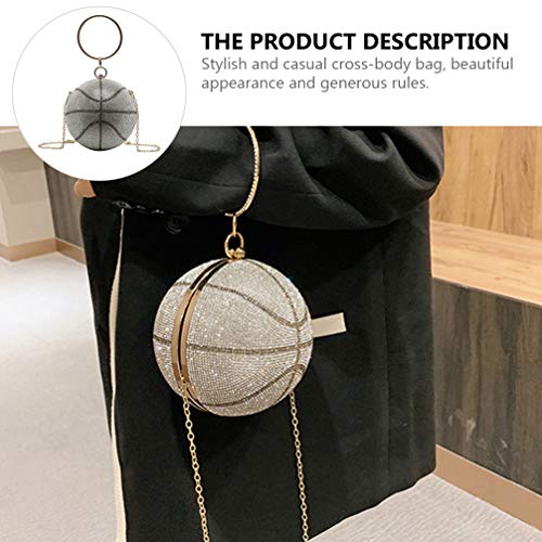 KESYOO Bolsa Redonda Embreagem Bola Bolsa Em Formato de Basquete Feminino Carteira de Pulso Com Alça