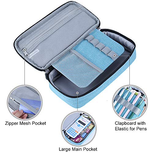 Image of Chelory Big Capacity Pencil Case Large Pencil Bag Pouch Pen Case Pencil Marker Holder Stationery Storage Makeup Bag for Office Supplies Adults