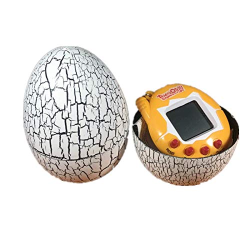 White Kids Electronic Virtual Pet Machine E-pet Dinosaur Egg Toys Cracked Eggs Cultivate Game Machine for Children Boy Girls