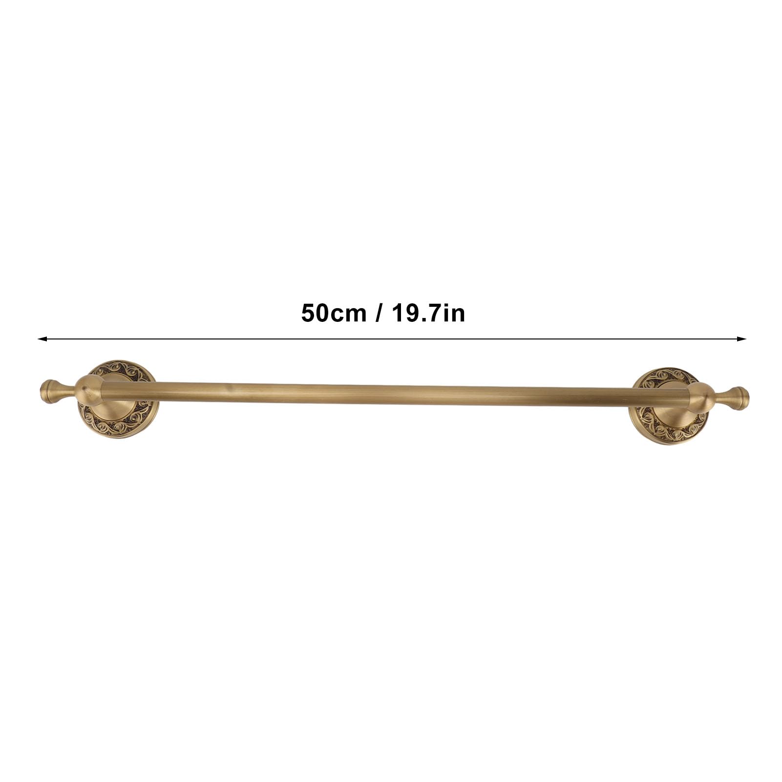 Cyrank Toallero De Mano para Baño, Soporte para Toallero De Baño De Hierro Rústico Montado En La Pared De 19,7 Pulgadas con Tornillos, Llave Hexagonal para Cocina Casera(Negro)
