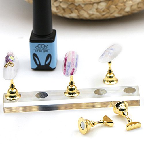 Macabolo Nagel Tipps Standhalter, Chessboard Design magnetische Nagel Kunst Display Tip Halter für Salon DIY und Praxis… – Bild 4