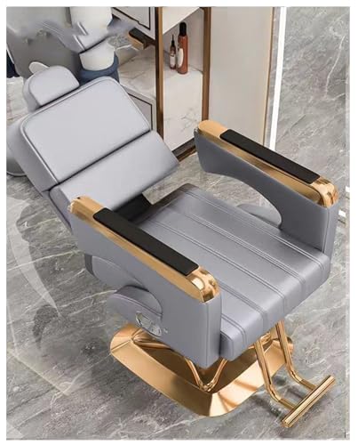 Hydrauliczne krzesło do salonu – obracane o 360 stopni, regulacja wysokości do stylizacji włosów, szamponu, sprzętu spa