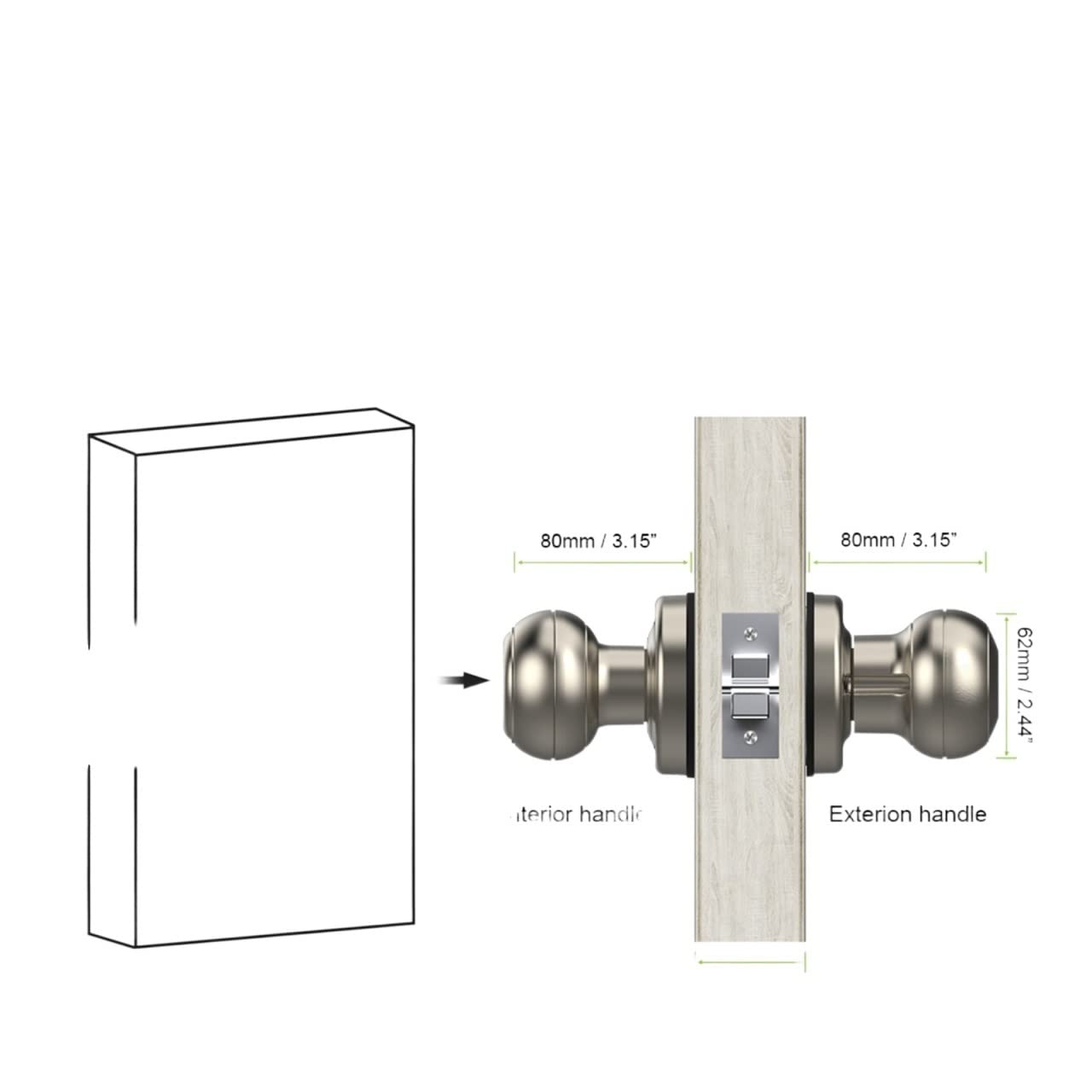 Smart Lock, Blokada linii papilarnych do inteligentnego zamka Tuya Bezkluczykowy dostęp Biometryczny odcisk palca typu C i mechaniczne odblokowanie klucza,do sypialni, biur i hoteli(Silvery)