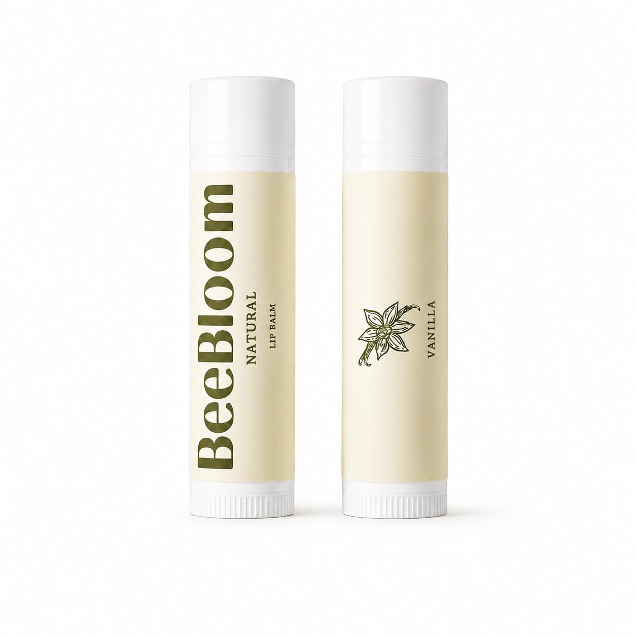 Natural Lip Balm, Vanilla, with Beeswax, Cocoa Butter, Virgin Coconut Oil, Enriched with Vitamin E, Paraben-Free-image-0