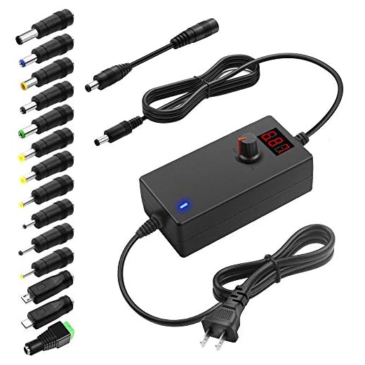SHNITPWR 24W AC Adapter 3V ~ 12V 2A Universal Power Adapter 100V-240V AC to DC Converter 3V 4V 4.5V 5V 6V 8V 9V 10V 12V Adjustable Power Supply 500mA 1A 1.2A 1.5A 2A with 14 Tips Polarity Converter