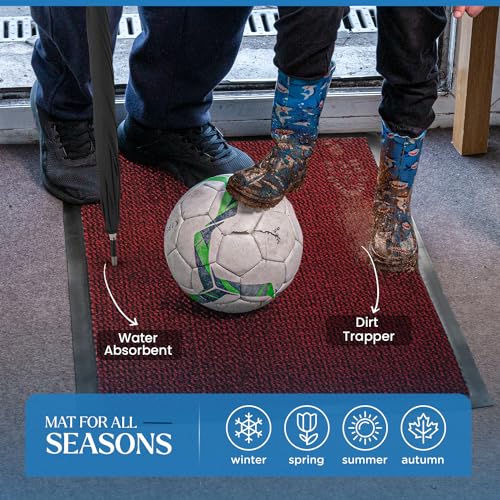 FB FunkyBuys Washable Door Mats Indoor & Outdoor, Non-Slippery Heavy Duty Doormats Indoor, Highly Absorptive Rubber Door Mat - Image 4