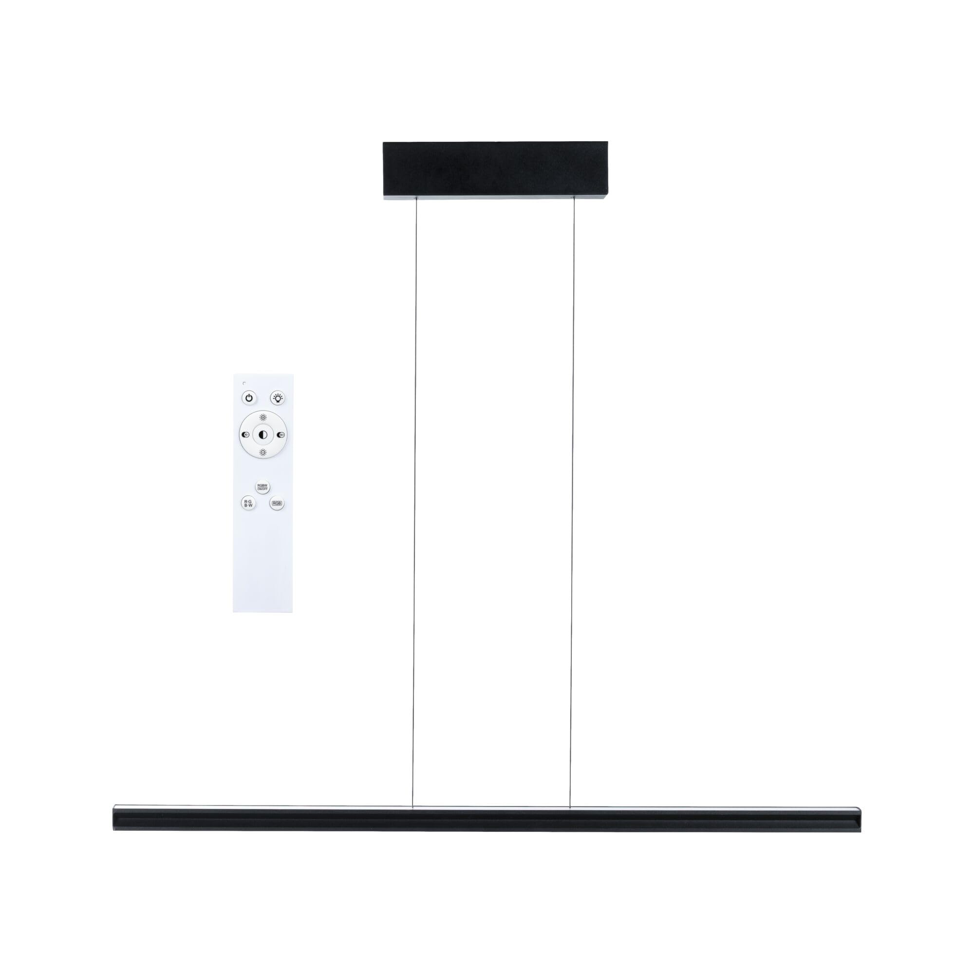 Paulmann 78477 LED Pendelleuchte Lesko RGBW+ dimmbar 2300lm / 370lm 19W / 3W Schwarz matt