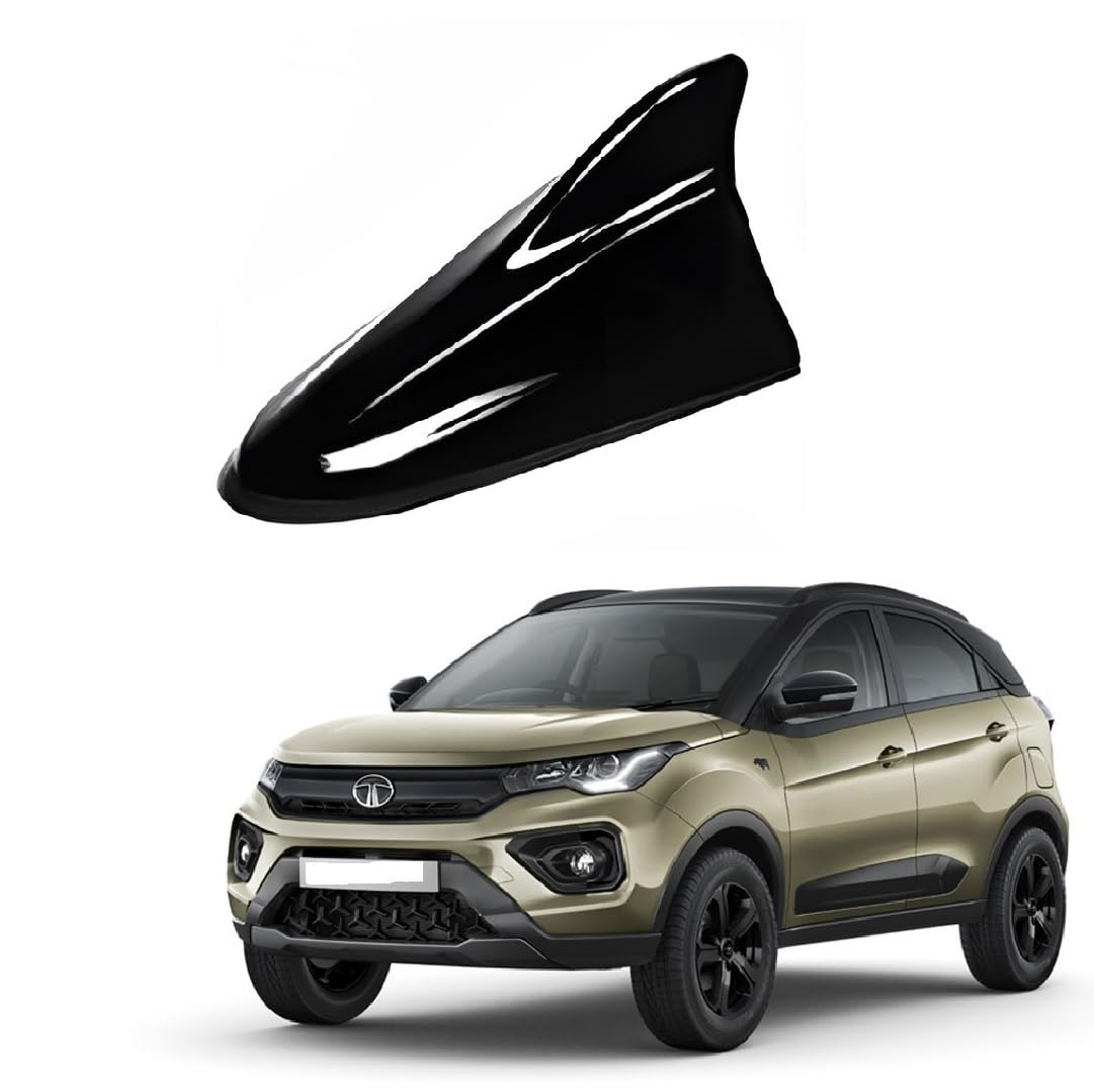 Shark Fin Antenna for Cars, AM/FM Radio Signal Base Cover with Adhesive Tape,(Black) Suitable for Tata Nexon.-image-39