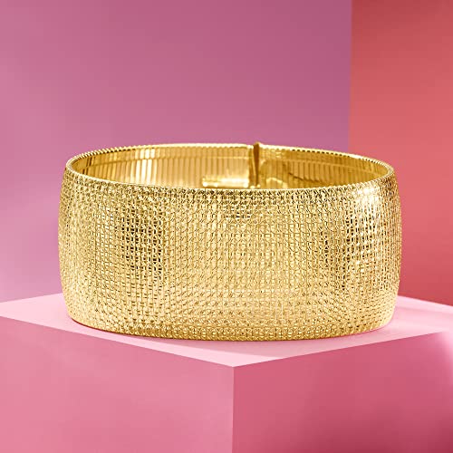 Ross-Simons Italian 18kt Gold Over Sterling Omega Bracelet4