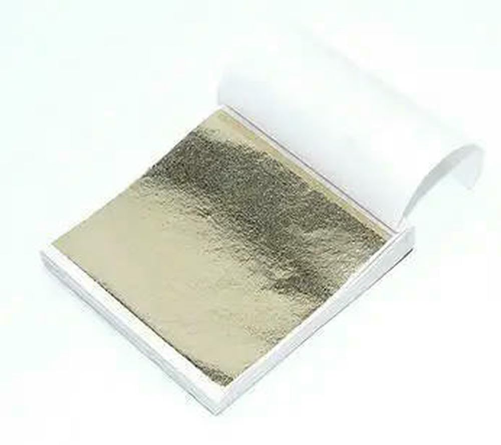 Gold Leaf Sheets, Gold Foil Transfer Sheets 100 Pieces Multicolor(Simulation Gold)