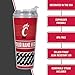 Rico Industries NCAA Cincinnati Bearcats Standard 24oz Personalized Tumbler W/Hinged Lid - Team Colored Travel Tumbler - Keeps Drinks Cold or Hot