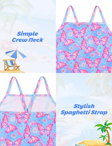 Image of Girls Rash Guard Swimsuit 3 Pieces Long Sleeve UPF50+ Quick Dry Bathing Suit for Toddler 3-12Y