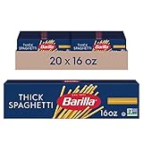 Barilla Thick Spaghetti Pasta, 16 oz. Box (Pack of 20) - Non-GMO Pasta Made with Durum Wheat Semolina - Kosher Certified Pasta