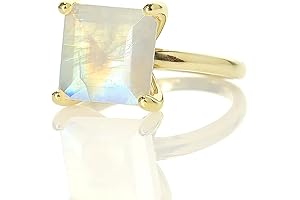 Mesmerizing Moonstone Engagement Ring for Women: A Symphony of Natural Elegance