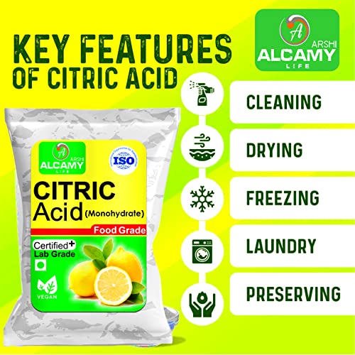 Image of AAAL 100% Pure Citric Acid Crystals 1Kg | Nimbu Sat (Food Grade) | Multiple Purpose Uses For Home and Kitchen | 1 KG