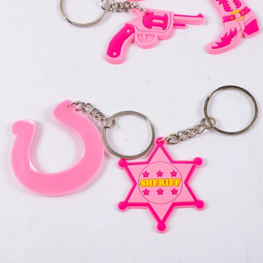 Lot De 12 Porte-clés De Cowboy Occidental En Silicone Pour Fête Sur Le Thème Occidental, Porte-clés De Cowboy Pour Enfants, Thème Occidental, Multicolore, Taille Unique, Multicolore., Taille Unique