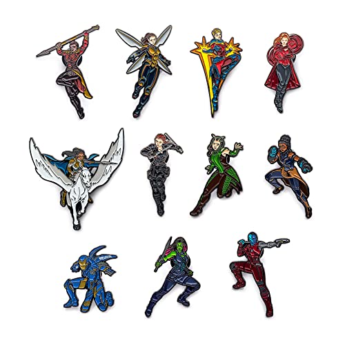 Marvel Studios: The Infinity Saga Endgame Heroes Metal-Based And Enamel 11 Lapel Pin Set With Officially Licensed Window Box With Back Support (Amazon Exclusive) #TOP3