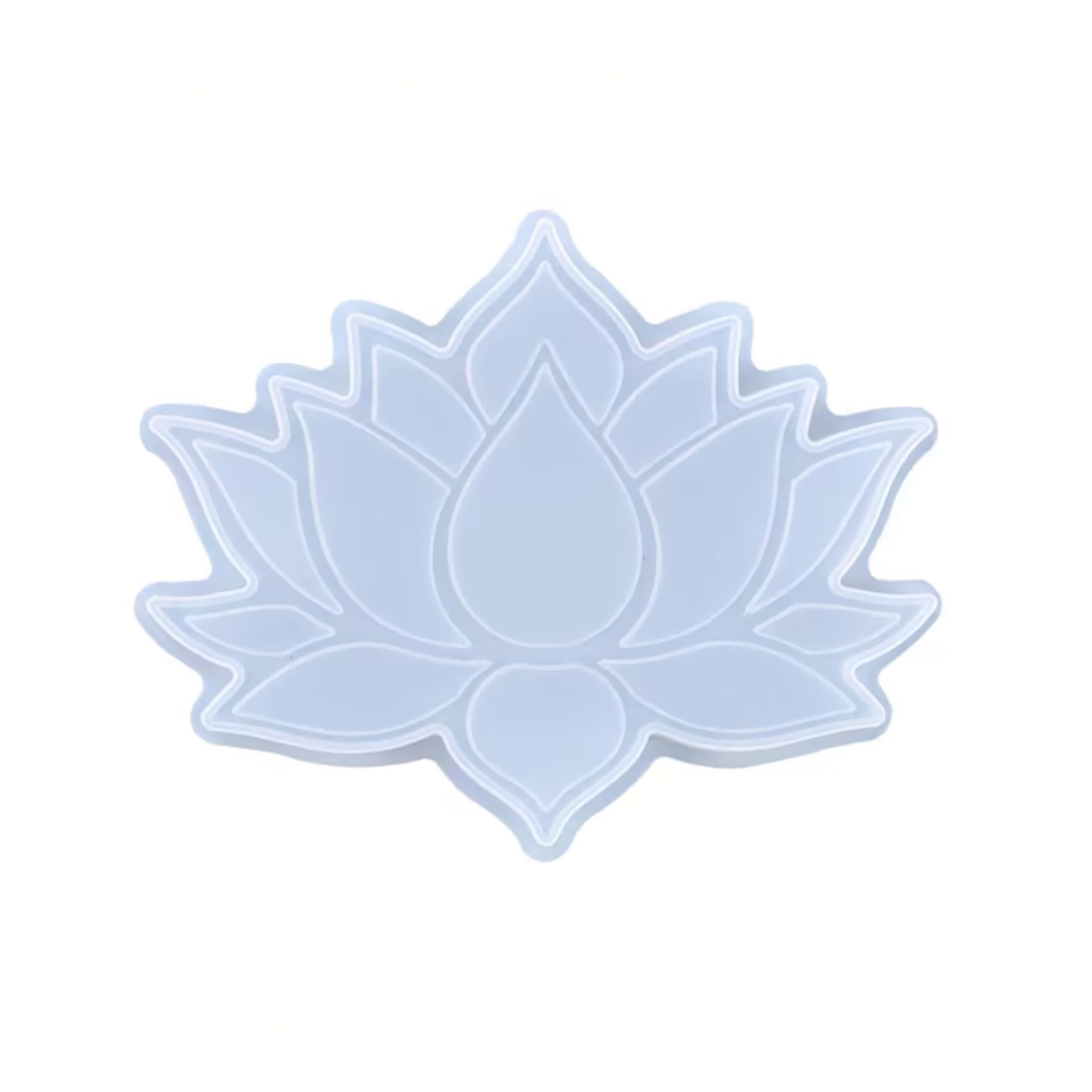 6" X 5" Lotus Shape Coaster Mould Multipurpose Silicone Mould Casting Mould DIY Mould Epoxy Resin Mould Frame Mould Resin Art and Craft Mould - 1 PC-image-8