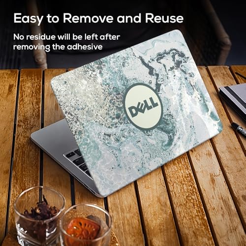 Image of Galaxsia Marble D07 Top+Wrist Pad Vinyl Laptop Skin /Sticker /Cover Upto 15.6 Inches Laptops Laminated-Removable-HD Quality Compatible for Hp-Dell-Sony-Lenovo-Asus etc.(15x10 Inches)