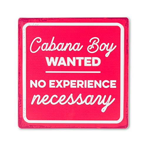 Panneau rouge Cabana Boy Wanted style vintage rétro Abbott Collection 27-POOL-960
