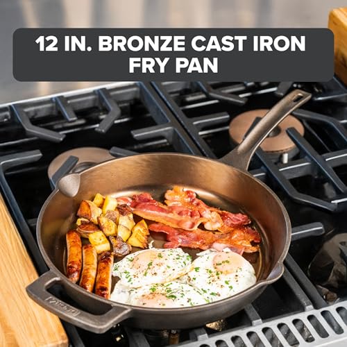 image for Viking Nonstick Frying Pan, 12 Inch Bronze Cast Iron Induction Cookwar
