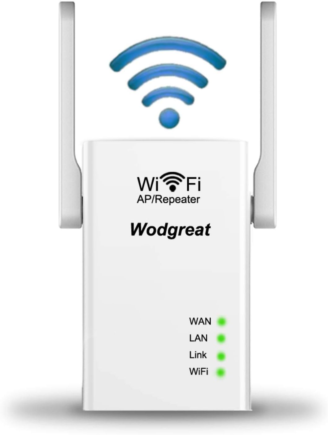 WiFi Extender, Wireless Signal Booster Repeater, Wodgreat Wi-Fi Superboost, Wifiblast with High Gain Antennas, Full Coverage & Easy Setup | 300Mbps, 2.4GHz | 2020 New Model