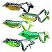 HENGJIA 5pcs Topwater Floating Frog Lures Kit for Bass perch snakehead Fishing Artificial Soft Plastic Bait Fishing Lures and Baits 5cm