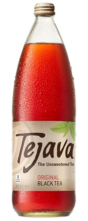 Tejava Black Tea Unsweetened, 1 Liter 33mg caffeine
