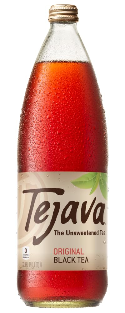 Tejava Black Tea Unsweetened, 1 Liter 33mg caffeine